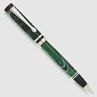 Classic ballpoint in Chrome with Dk/Lt Green acrylic