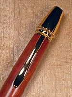 Polaris style twist ballpoint in 24k-Gold with Redheart