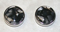Nickel Button-covers with Black-Gray-Crush acrylic