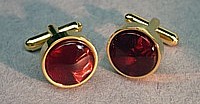 16mm Cuff-Links in Cranberry acrylic