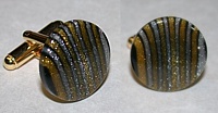 10mm Cuff-Links in Gold-Silver-Inlace acrylic