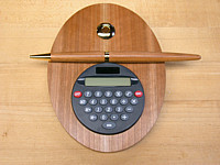 Cherry Desk Pen Set with Calculator