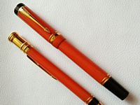 Vintage Parker pens in duofold orange