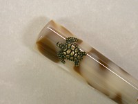 Bronze Turtle Pen Prop (close-up)