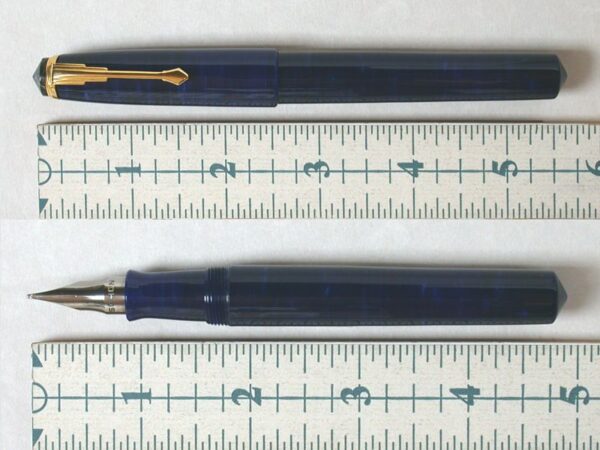 Manaslu Fountain Pen in Blue DB Acrylic (with ruler) Manaslu Fountain Pen in Blue DB Acrylic (with ruler)